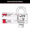 Master Lock 1-9/16 in. W Brass 4-Pin Cylinder Covered Padlock
