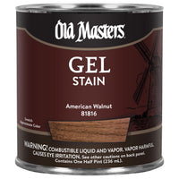 Old Masters Semi-Transparent American Walnut Oil-Based Alkyd Gel Stain 0.5 pt (Pack of 6)