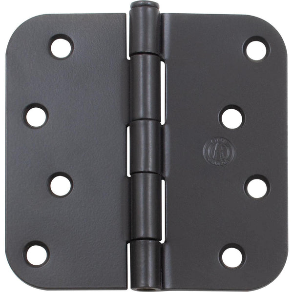 Standard Hinge, 4 Inches, 5/8" Radius Corner, Bulk Pack (100 Each), Matte Black by Stone Harbor Hardware