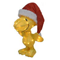 ProductWorks LED Peanuts Woodstock in Santa Hat 18 in. Yard Decor