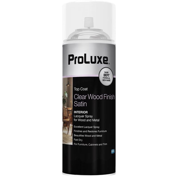 ProLuxe Satin Clear Oil-Based Alkyd Wood Finish Lacquer Spray 12.25 oz (Case Of 6) - Deal of The Week