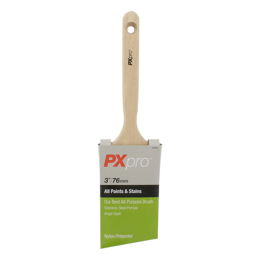 PXpro Nylon/Polyester All Purpose Angle Sash Paint Brush 3 in.