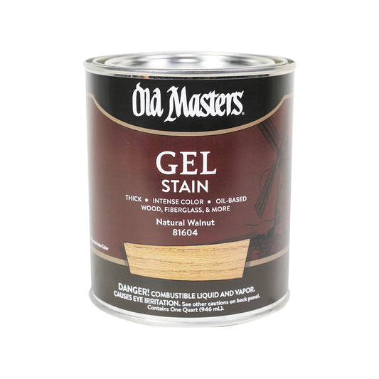 Old Masters Semi-Transparent Natural Walnut Oil-Based Alkyd Gel Stain 1 qt