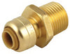 SharkBite 1/4 in. Push X 1/2 in. D MPT Brass Connector