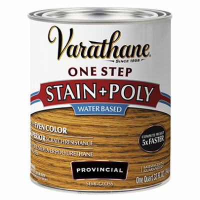 Rust-Oleum Varathane Semi-Gloss Provincial Water-Based Polyurethane Stain 1 qt. for Indoor Use