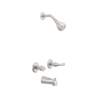 Oakbrook Collection Essentials 2-Handle Brushed Nickel Tub and Shower Faucet