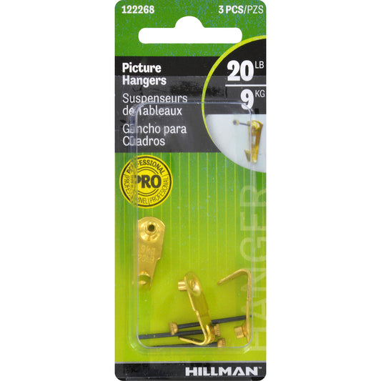 Hillman AnchorWire Steel-Plated Classic Picture Hanger 20 lb. 3 pk (Pack of 10)
