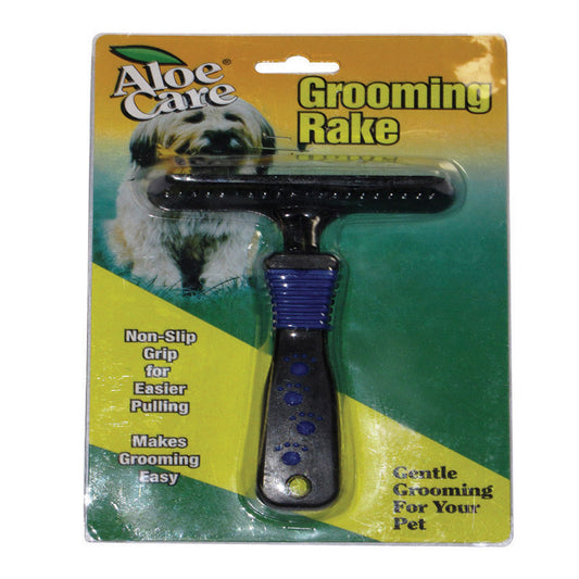 Aloe Care Black Dog Grooming Rake 1 pk