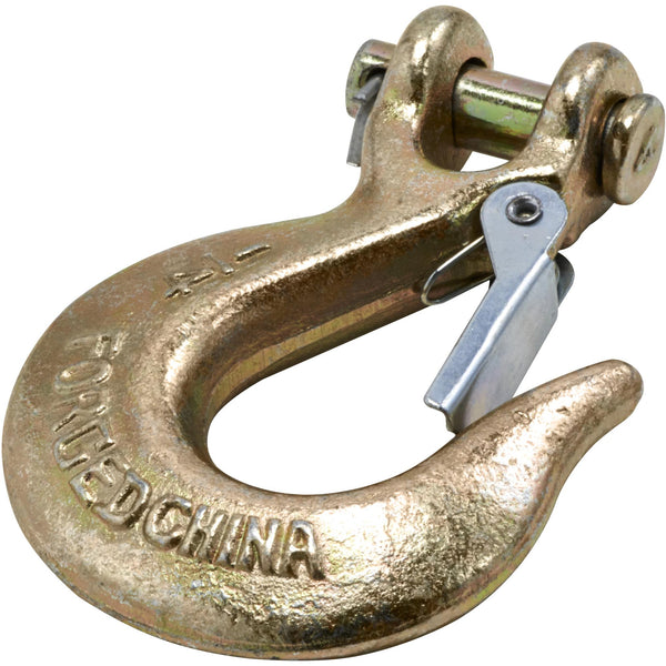 Gancho deslizante de horquilla de 1/4" con pestillo 3256BC - Cromado amarillo