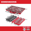 Milwaukee Packout 1/4 and 3/8 in. drive Metric and SAE Ratchet and Socket Set 90 teeth