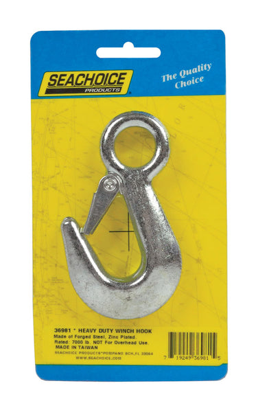 Gancho para cabrestante Seachoice de acero galvanizado de 3-7/8 pulg. de largo y 5/8 pulg. de ancho, paquete de 1