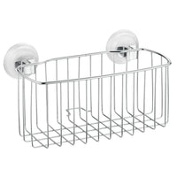 iDesign Power Lock Silver Stainless Steel Shower Basket