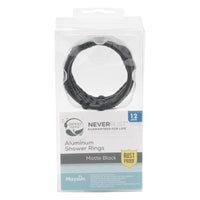 Zenna Home Matte Black Metal Shower Curtain Rings 12 pk