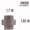 BK Products 1/2 in. FPT  x 1/2 in. Dia. FPT Black Malleable Iron Union