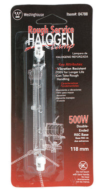 Westinghouse Rough Service 500 watt T3 Utility Halogen Bulb 9,500 lumens White 1 pk (Pack of 6)