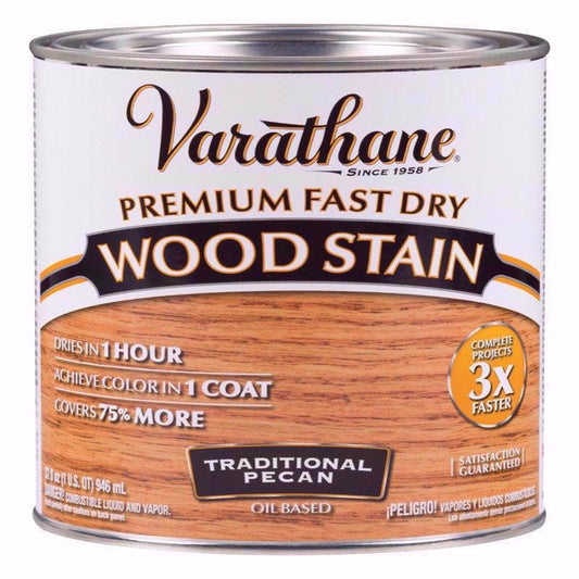 Varathane Premium Fast Dry Semi-Transparent Traditional Pecan Wood Stain 1 qt. (Pack of 2)