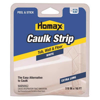 Homax White Silicone Caulk Strips 7/8 in. x 16 ft. for Floor & Tub Surface (Pack of 4)
