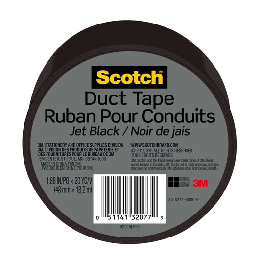 Scotch 1.88 in. W X 20 yd L Black Solid Duct Tape