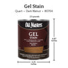 Old Masters Semi-Transparent Dark Walnut Oil-Based Alkyd Gel Stain 1 qt