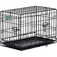 MidWest Homes for Pets I-Crate Double Door Dog Crate 30-Inch Foldable Black Wire Kennel - Open Box