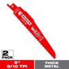 Diablo 6 in. Bi-Metal Thick Metal & Demolition Reciprocating Saw Blade 8/10 TPI 2 pk