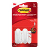 3M Command Small Plastic Hook 2-1/8 in. L 2 pk (Pack of 6)