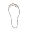 InterDesign Chrome Silver Metal Roller Shower Curtain Rings (Pack of 6)