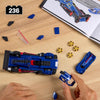Hot Wheels Brick Shop Speed Series Cadillac Project GTP Hypercar Building Set Blue, Red 236 pc (Pack of 4)