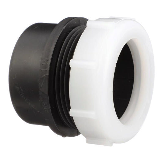 Charlotte Pipe 1-1/2 in. Spigot X 1-1/2 in. D Slip ABS Trap Adapter