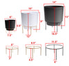 Bloem Hopson 8 in. H X 6 in. W X 6 in. D Metal/Plastic Planter with Stand Casper White - Deal of The Week