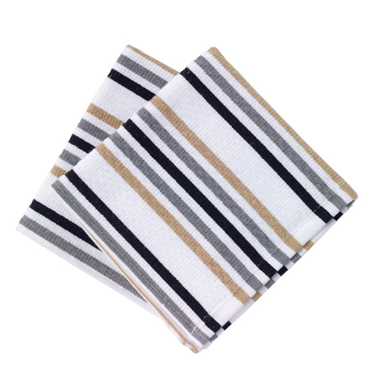 T-Fal Multicolored Cotton Stripes Dish Cloth (Pack of 3)