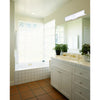 Westinghouse White 2 lights Incandescent Bathroom Channel Fixture Wall Mount