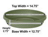 Bloem Terratray Thyme Green Resin Round Traditional Tray 2.7 H x 14.75 Dia. in. with Saucer