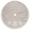 Dyno Tan Linen W/Snowflakes Tree Skirt (Pack of 4)