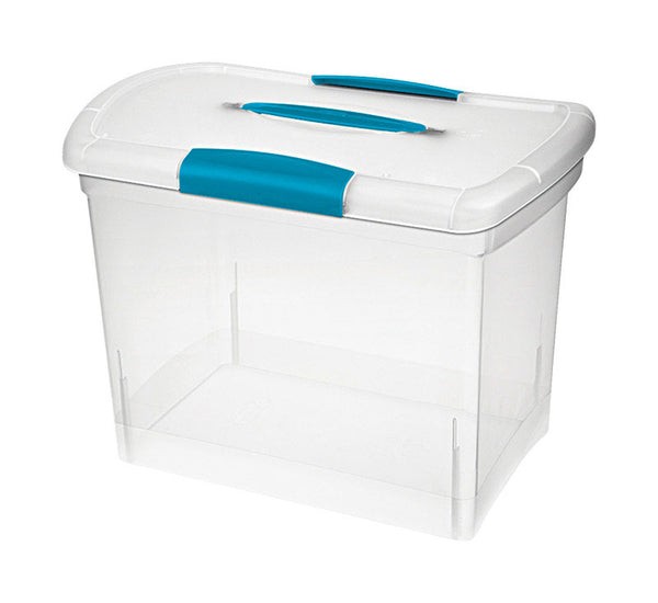 Sterilite 2.75 in. H x 6.625 in. W x 11 in. D Stackable Clip Storage Box