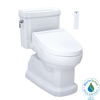 TOTO® WASHLET®+ Eco Guinevere® Elongated 1.28 GPF Universal Height Toilet with C5 Bidet Seat, Cotton White - MW9743084CEFG#01