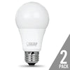 Feit Enhance A19 E26 (Medium) LED Bulb Bright White 40 Watt Equivalence 2 pk