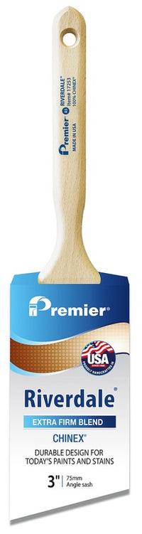 Premier Riverdale 3 in. W Extra Stiff Angle Sash Paint Brush (Pack of 6)