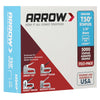 Arrow T50 3/8 in. W X 1/4 in. L 18 Ga. Flat Crown Heavy Duty Staples 5000 pk