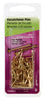 Hillman 18 Ga. x 1 in. L Brass-Plated Steel Escutcheon Pins 1 pk 1.5 oz. (Pack of 6)