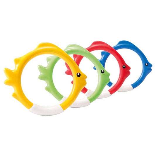 Intex Bright Color Soft Flexible Underwater Fish Rings (Pack of 4)