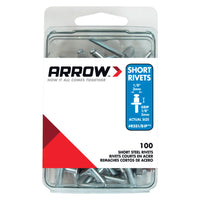 Arrow Fastener Silver Short Steel Rivet 1/8 W x 1/8 D in.