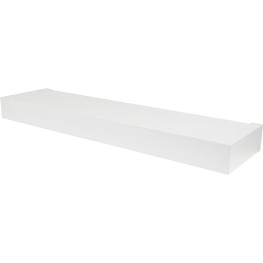 High & Mighty 2 in. H X 24 in. W X 6 in. D White Wood Floating Shelf (Pack of 2)