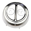 Palanca de descarga Fluidmaster - Botón pulsador plateado/cromado blanco