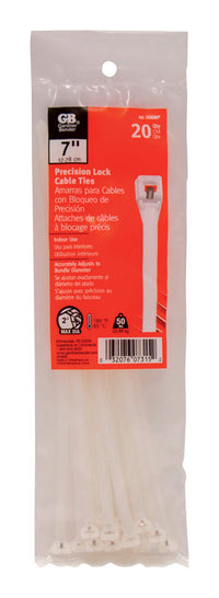 Cable Tie, 7-In., 20-Pk.