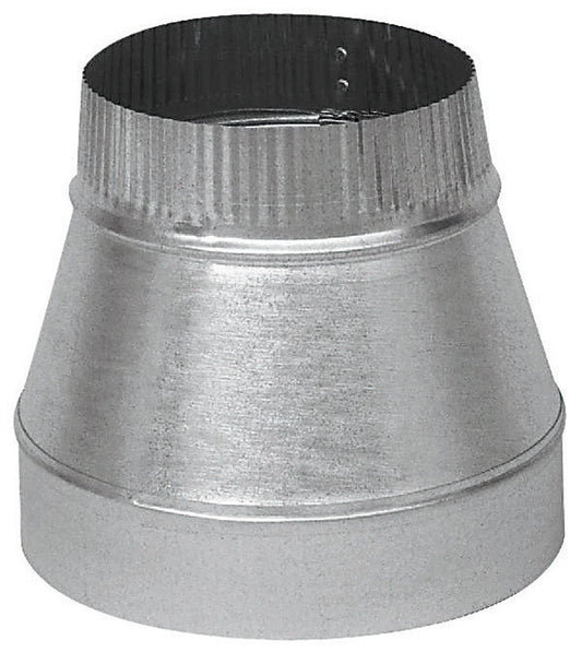 Imperial Gray Galvanized Steel 28 ga. Crimp on Small End Furnace Pipe Reducer 9 x 8 Dia. in.