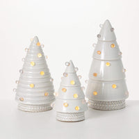 Sullivans LED White Illuminated Tree Table Decor 9 in. (Pack of 8)