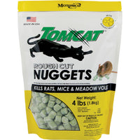 Tomcat Rough Cut Nuggets Rat and Mouse Bait 4 lb Diphacinone Rodent Control Pellets