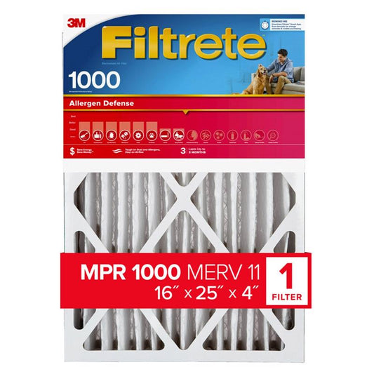 Filtrete 16 in. W X 25 in. H X 4 in. D Pleated 11 MERV Pleated Allergen Air Filter (Pack of 4)