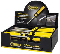 Steel Grip 4 in. L Slotted Screwdriver 1 pc. (Pack of 24)